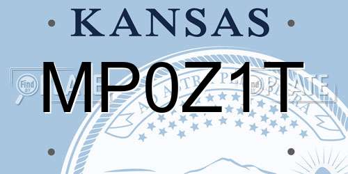 MP0Z1T Kansas License Plate