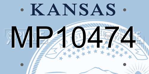 MP10474 Kansas License Plate