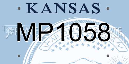MP1058 Kansas License Plate