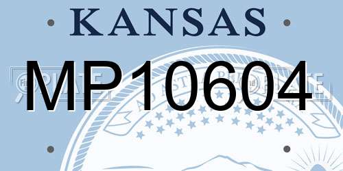 MP10604 Kansas License Plate