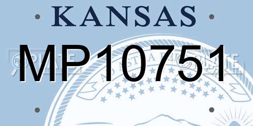 MP10751 Kansas License Plate