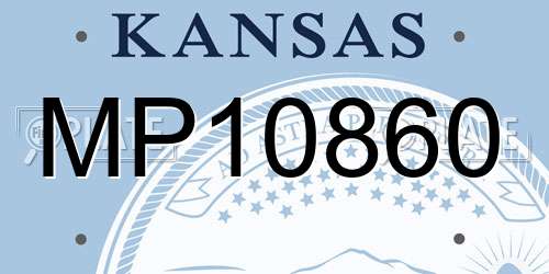 MP10860 Kansas License Plate