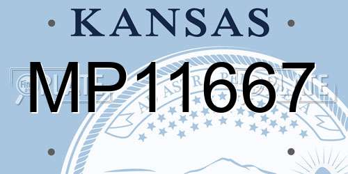 MP11667 Kansas License Plate