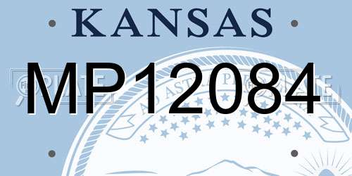 MP12084 Kansas License Plate