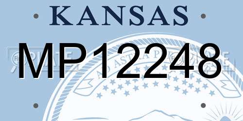 MP12248 Kansas License Plate