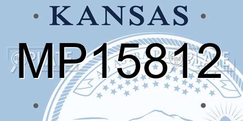 MP15812 Kansas License Plate