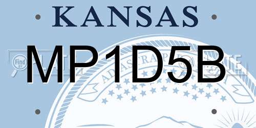 MP1D5B Kansas License Plate
