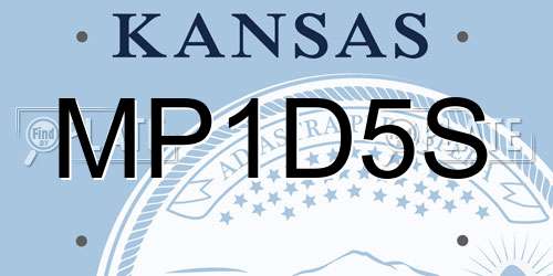 MP1D5S Kansas License Plate