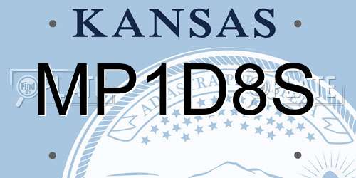 MP1D8S Kansas License Plate