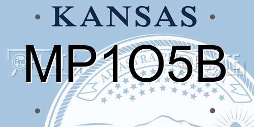 MP1O5B Kansas License Plate