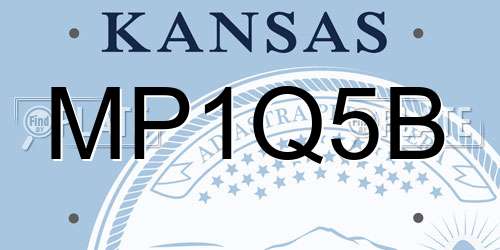 MP1Q5B Kansas License Plate