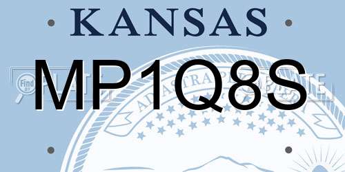MP1Q8S Kansas License Plate