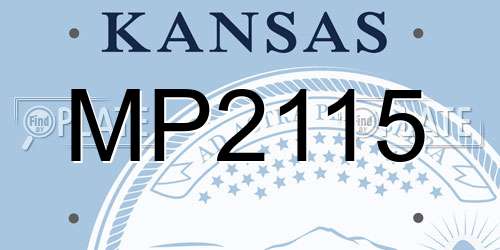 MP2115 Kansas License Plate