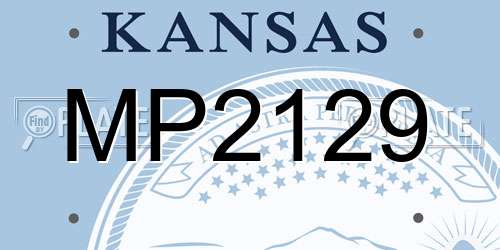 MP2129 Kansas License Plate