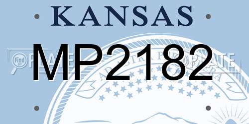 MP2182 Kansas License Plate