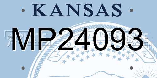 MP24093 Kansas License Plate