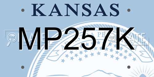 MP257K Kansas License Plate