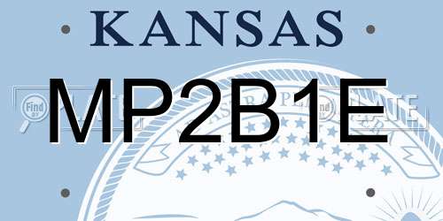 MP2B1E Kansas License Plate