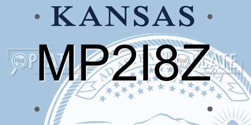 MP2I8Z Kansas License Plate