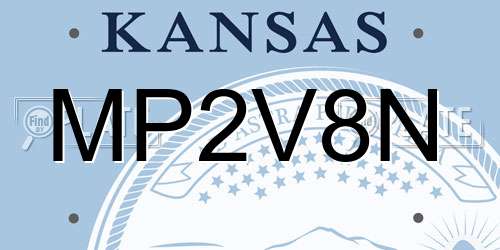 MP2V8N Kansas License Plate