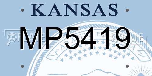 MP5419 Kansas License Plate