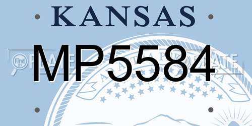 MP5584 Kansas License Plate