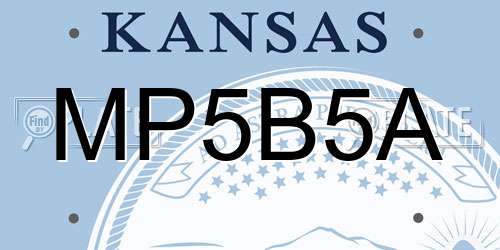 MP5B5A Kansas License Plate