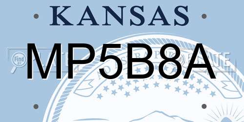 MP5B8A Kansas License Plate