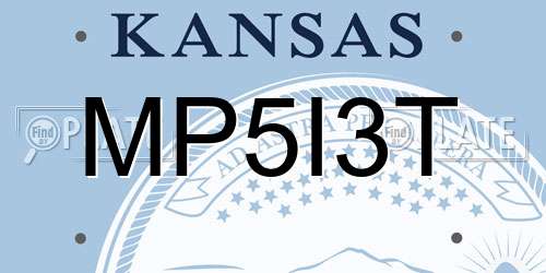 MP5I3T Kansas License Plate