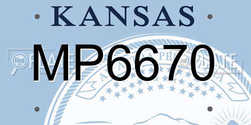 MP6670 Kansas License Plate