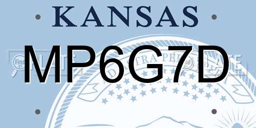 MP6G7D Kansas License Plate