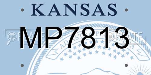MP7813 Kansas License Plate