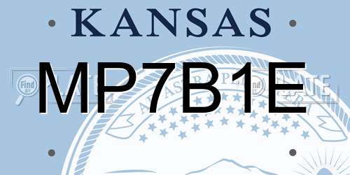 MP7B1E Kansas License Plate