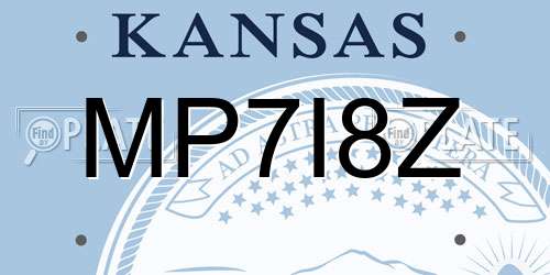 MP7I8Z Kansas License Plate
