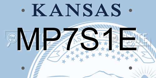 MP7S1E Kansas License Plate