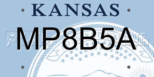 MP8B5A Kansas License Plate