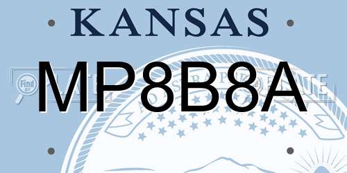 MP8B8A Kansas License Plate