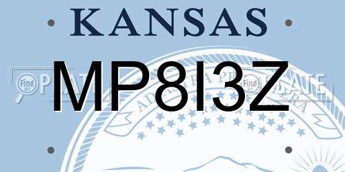 MP8I3Z Kansas License Plate