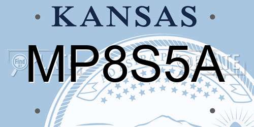MP8S5A Kansas License Plate