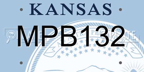 MPB132 Kansas License Plate