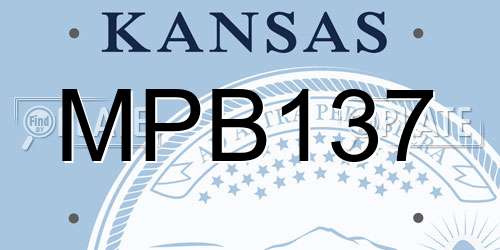 MPB137 Kansas License Plate