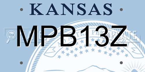 MPB13Z Kansas License Plate