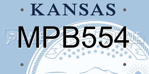 MPB554 Kansas License Plate