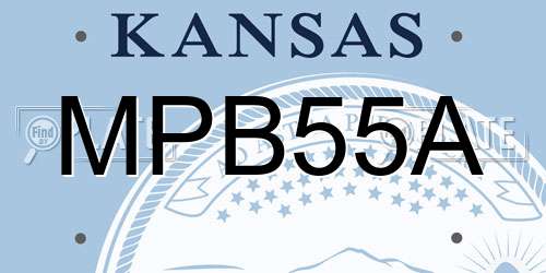 MPB55A Kansas License Plate