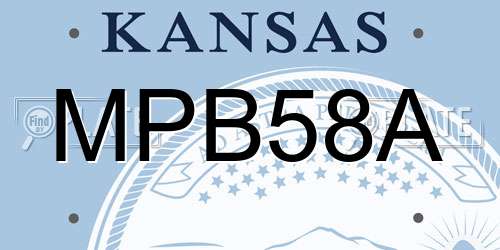 MPB58A Kansas License Plate