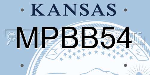 MPBB54 Kansas License Plate