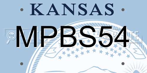 MPBS54 Kansas License Plate