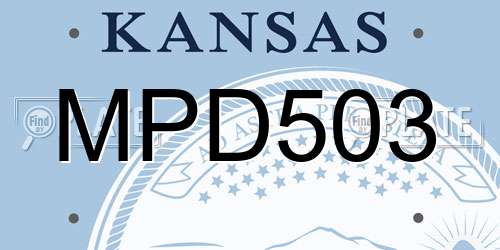 MPD503 Kansas License Plate