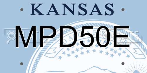 MPD50E Kansas License Plate