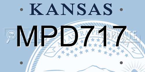 MPD717 Kansas License Plate